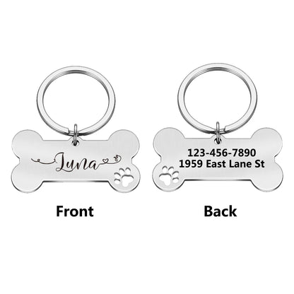1pc Creative Custom Text The name of the love wavy line Personalized Dog Tags Customized Dog Collar With Name For Dog Tag Nam