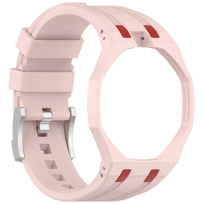 2-in-1 PC Case+Silicone Strap for Swatch X AP Royal Pop Pocket Watch Change To Wristwatch Integrated Modification Accessories