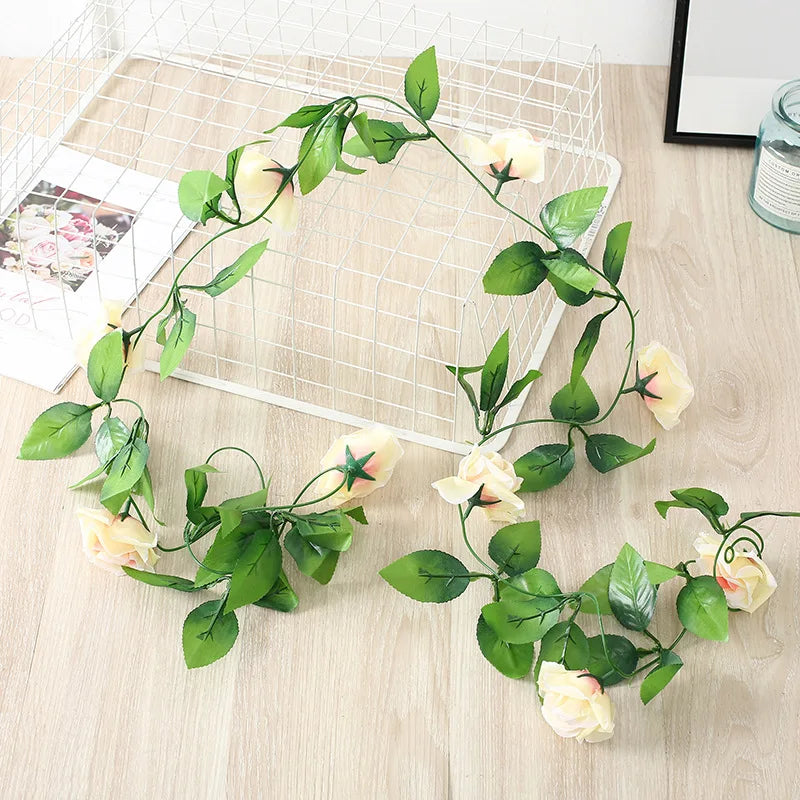 7ft 2m Flower String Artificial Wisteria Vine Garland Plants Foliage Outdoor Home Trailing Flower Fake Flower Hanging Wall De
