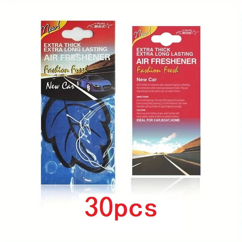 3-60pcs Car Air Freshener Natural Scented Tea Paper Auto Hanging Vanilla Perfume Fragrance Leaf Shape Car Accessories Interio