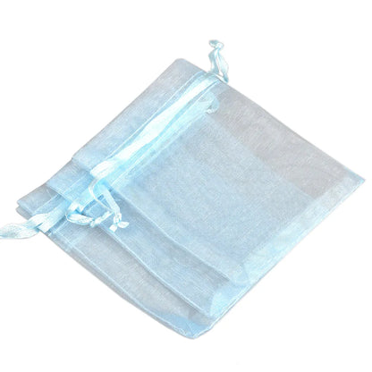 50/100pcs/lot Organza Gift Bag For Jewelry 24 Colors Drawstring Pouches For Wedding Christmas Candy Gift Bags Jewelry Packing