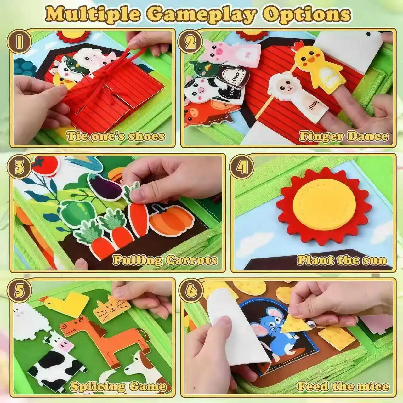 Baby Early Education Schoolbag Safe Felt Interactive Busy Board Alphabet Educational Toy for Children Felt Alphabet Learning 