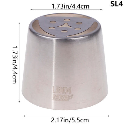 1Pc Stainless Steel Russian Piping Tips Christmas Cake Icing Frosting Nozzles For Cupcake Decoration DIY Kitchen Baking Tool 