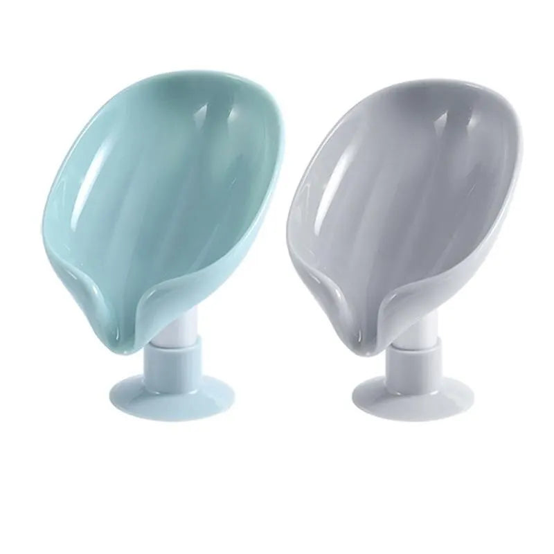 2pcs Soap Box Creative Draining Soap Storage Rack Punch Free Suction Cup Personalized Cute Household Shelf Bathroom Artifact 