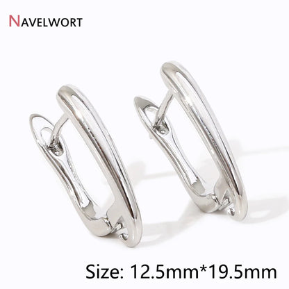 18K Gold Plated Brass Metal Earwires Basic Fasteners,Earring Fixtures,Inlaid Zircon Earring Hooks,Earring Making Supplies - R