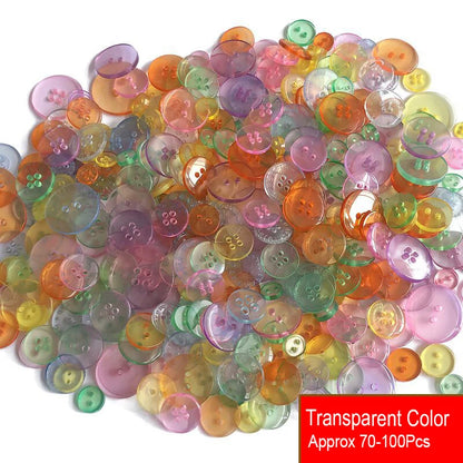 50g/Pack Mix Size Mix color Resin Button 1-3cm Sewing Buttons For Scrapbook Crafts DIY Handmade Sewing Accessories