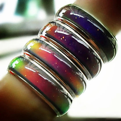 1pc Stainless Steel Mood Ring Changing Color Rings Emotion Feeling Temperature Ring For Women Men Couples Rings Fashion Jewel