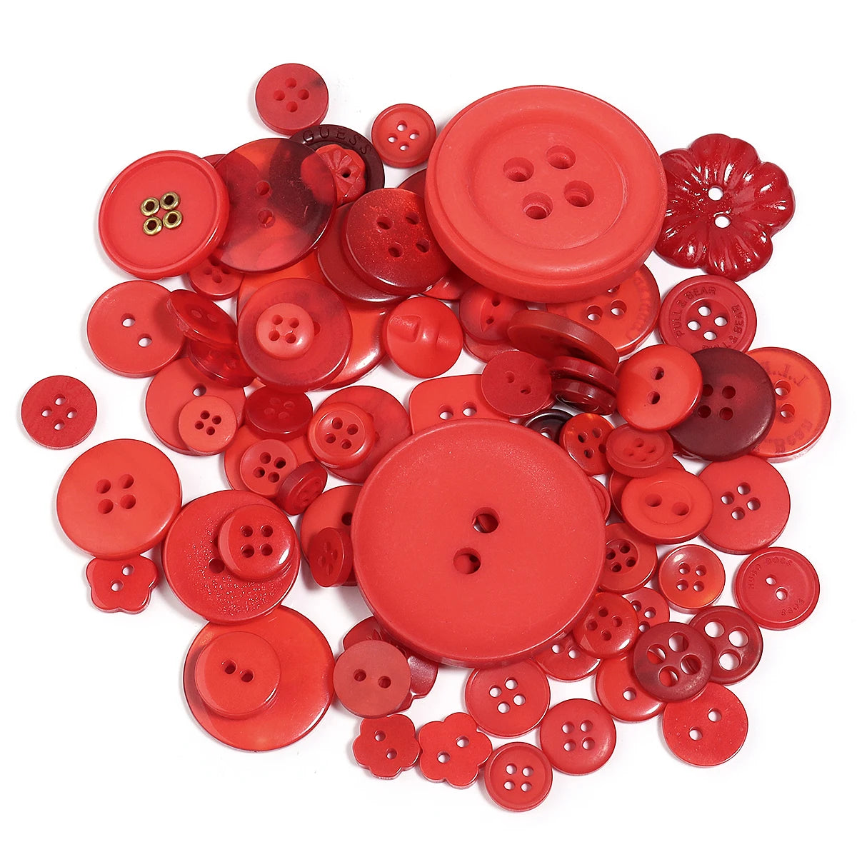 90Pcs/pack Colorful Round Resin Buttons Assorted Sizes Bulk Buttons For Handmade Creative Crafts Sewing Clothing Accessories 