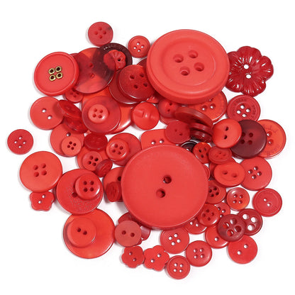 90Pcs/pack Colorful Round Resin Buttons Assorted Sizes Bulk Buttons For Handmade Creative Crafts Sewing Clothing Accessories 