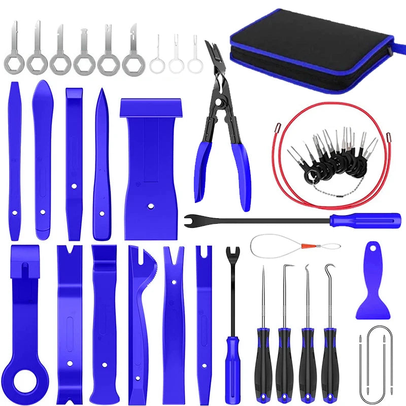 5/11/43PCS Car Trim Interior Plastic Disassembly Kit Car Clips Panel Dashboard Removal Tool Auto Trim Hand Removal Accessorie