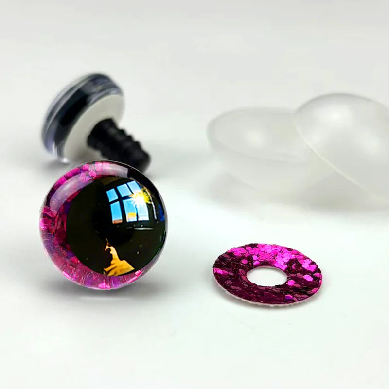 20 unique "eye" toys, available in 14-20mm sizes, 3D cartoon-shaped flashing eyes, safe type of eyes for DIY crafting.