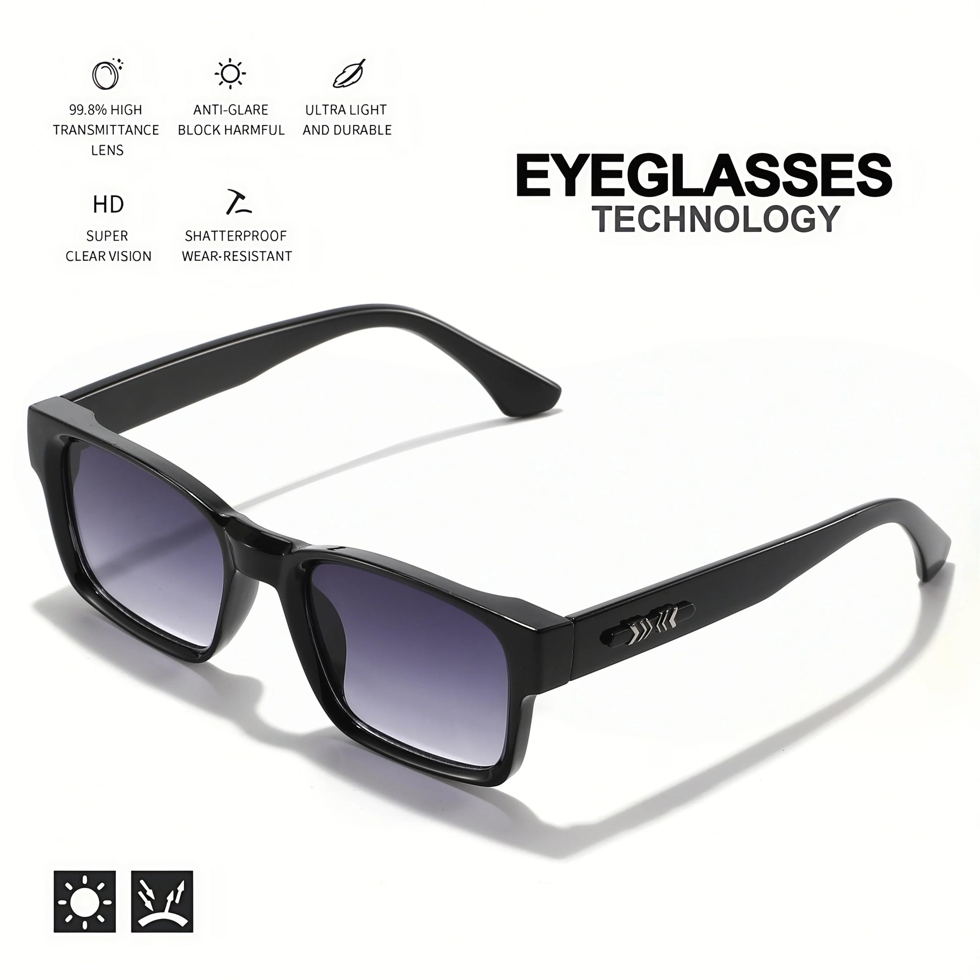 Retro Punk Fashion Sunglasses - Square Protective Frame, UV400 Unisex for Outdoor Adventures & Casual Style