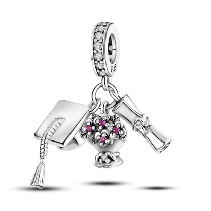 2026 Charms Bead 925 Sterling Silver Pink Butterfly Luminous Firefly Dangle Fit Bangle Bracelet Necklace DIY Jewelry - KTC122