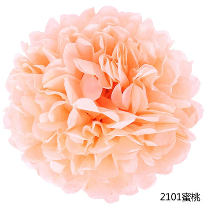 5pcs Wedding Decorative Paper Pompoms Pom Poms Flower Ball Party Home Decor Tissue Baby Shower Birthday Christmas DIY Decorat
