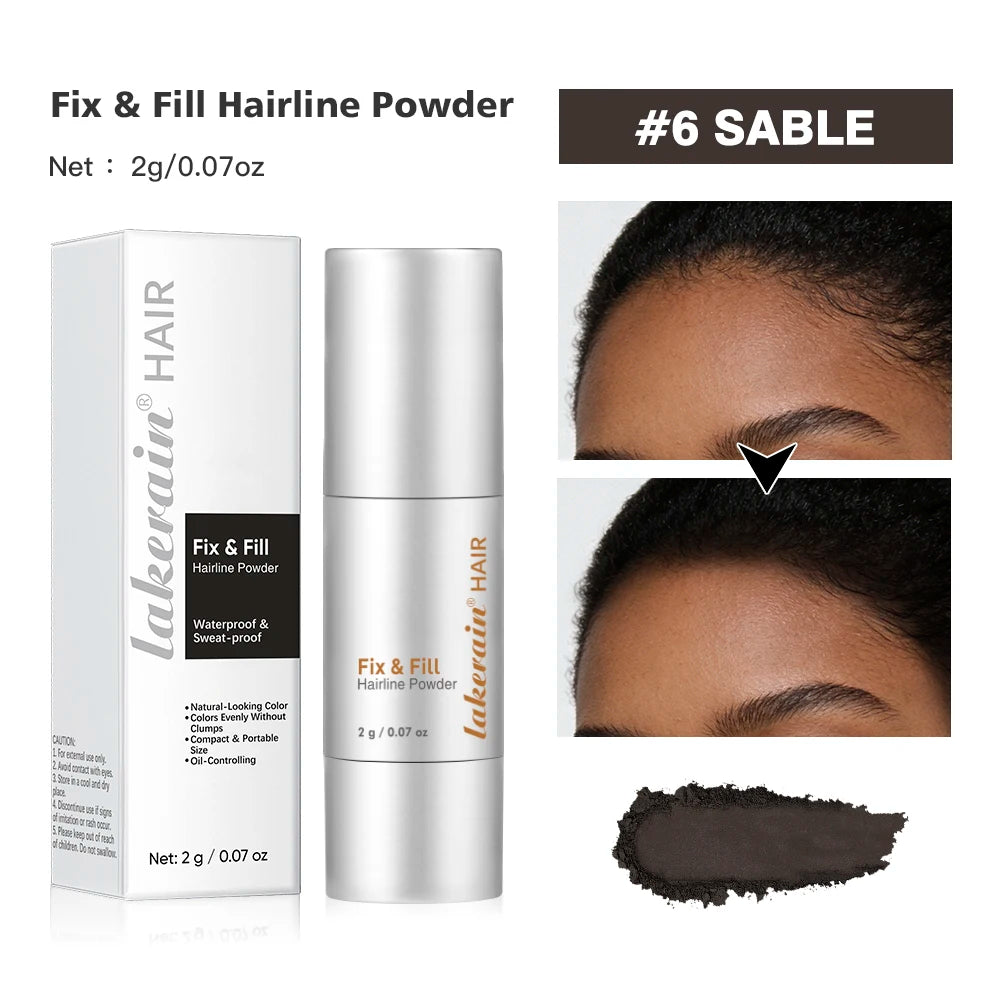 Waterproof Hairline & Root Concealer Pen – Instant Grey Coverage with Easy Blend Powder Stick for Normal Hair - 6SABLE