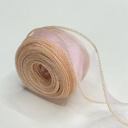 40mm 10Yards Fishtail Organza Satin Ribbon Reflective Iridescent Wavy Edge Ribbon for Gift Wrapping DIY Bow Craft Gift Wrappi