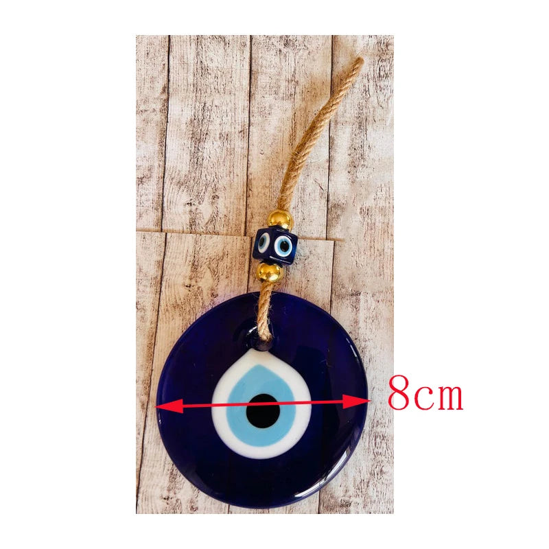 Evil Eye Wall Hanging Glass Blue Eye Wall Charm Home Decor Home Gift Idea House Protection Turkish Evil Eye Gift Wall Decorat