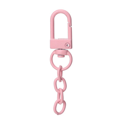 10pcs/lot Keyring Lobster Clasp Spring Buckle With Chains Colored Keychains For DIY Jewelry Making Key Ring Hooks Bags Buckle