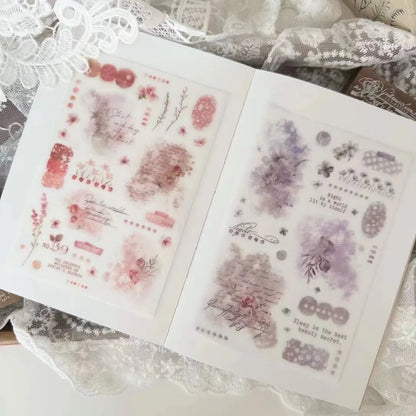 Journal Pages Vintage Travel Around The World Coffee Transfer Sticker for Card Making DIY Scrapbooking Decorative Sticker She