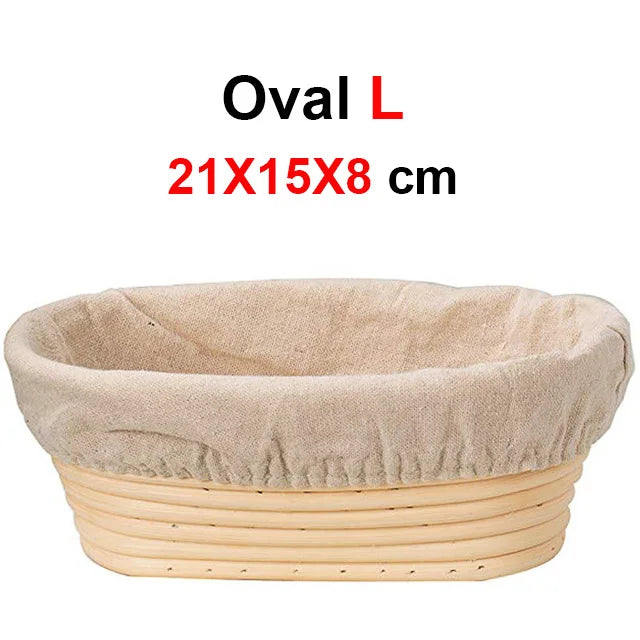Handmade Rattan Bread Proofing Basket Natural Fermentation Sourdough Banneton Bread Basket Dough Rattan Wicker Baking Bowl - 