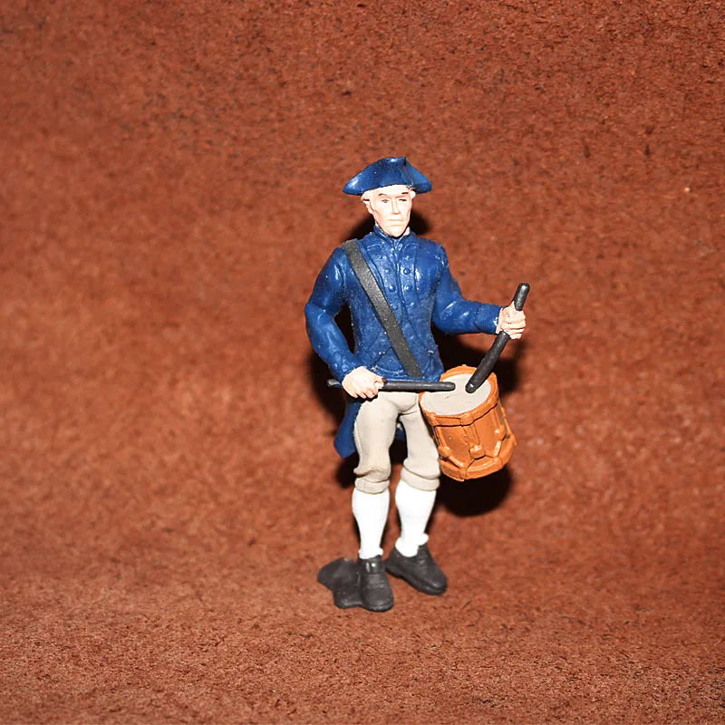 Medieval Figure Musketeer Miniatures Ornaments Simulation Army Flagman Piper Soldier Action Figure Figurine Model Children To