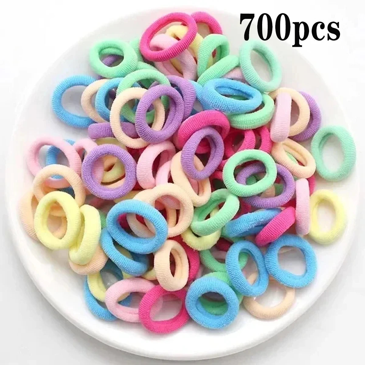200-1000pcs Women Girls Colorful Nylon Elastic Hair Bands Ponytail Hold Small Hair Tie Rubber Bands Scrunchie Hair Accessorie