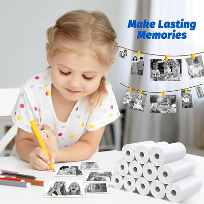 3-20 Rolls 57x25MM Thermal Paper Color Children Camera Instant Print Kids Camera Printing Paper Replacement Accessories Parts