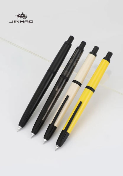 Jinhao 20 Press Retractable Fountain Pen EF/F Nib with Converter Resin Writing Gift Pen