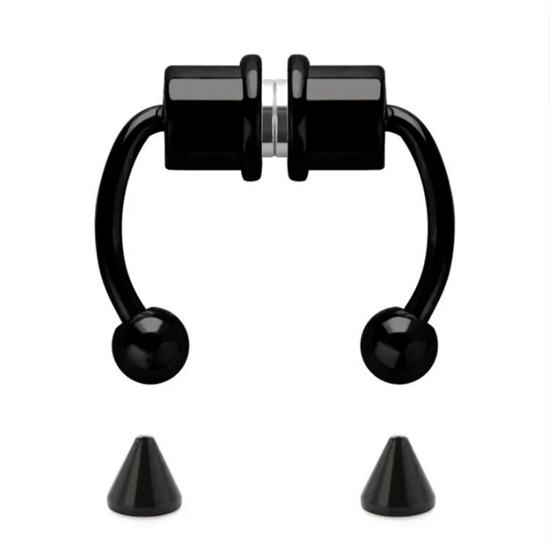 Magnetic Horseshoe Nose Rings, 316L Stainless Steel, Faux Septum Rings, Fake Piercing, Clip on, Hoop Rings, Gift for Women, G
