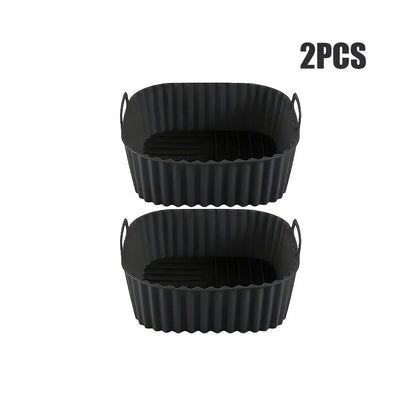 1-3PCS Silicone Air Fryer Liners Reusable Non-Stick and Easy Clean BBQ Tools Oven Microwave Safe for Healthy Cooking Restaura