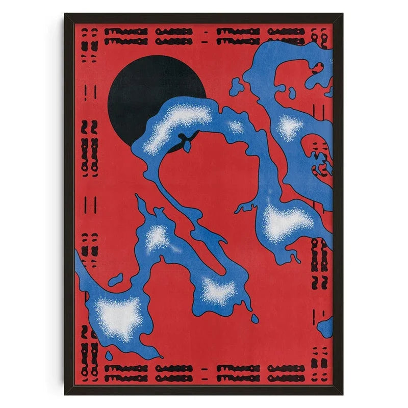 Vintage Classic Posters Retro Abstract Canvas Print Mid Century Wall Art Canvas Painting for Living Room Bedroom Home Decor