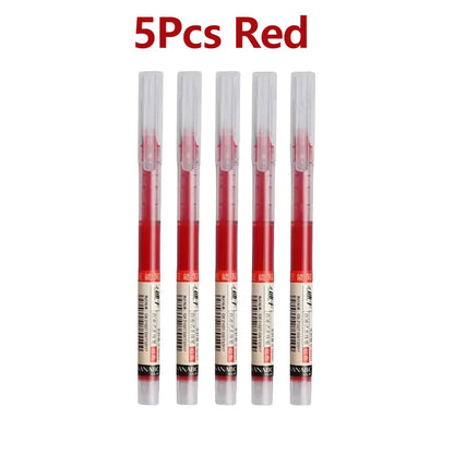 1-20Pcs Needle Type Gel Ink Pens Black/Blue/Red 0.5mm Liquid Ballpoint Pen Students Stationery School Office Writing Tool