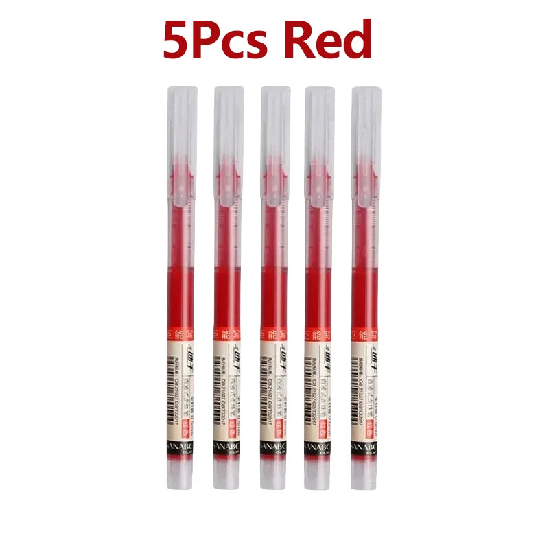 1-20Pcs Needle Type Gel Ink Pens Black/Blue/Red 0.5mm Liquid Ballpoint Pen Students Stationery School Office Writing Tool - 5