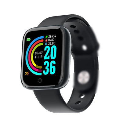 Y68 Smart Watch Men Women Heart Rate Oxygen Blood Pressure Monitoring Multi-Function Sleep Monitoring Smartwatch for Ios Andr