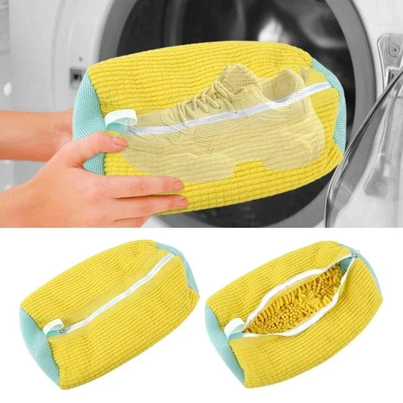 1/2PCS Washing Shoes Bag Cotton Laundry Fluffy Fibers Easily Remove Dirt Washing Bags Anti-Deformation Shoes Clothes Organize