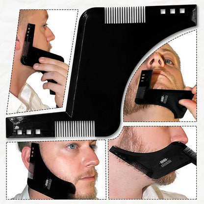 Fashion Beard Styling Template Comb New Barber Tool Mustache Symmetry Trimming Styling Stencil 3 Colors Optional Styling comb