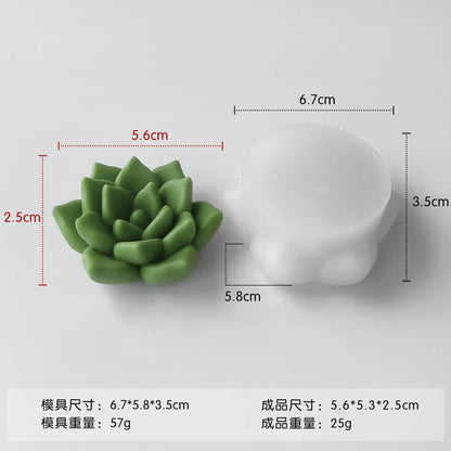 DIY Cactus Aromatherapy Candle Silicone Mold Simulation Cactus Dropper Resin Gypsum Ornament Mold DIY Glue Resin Succulent Mo