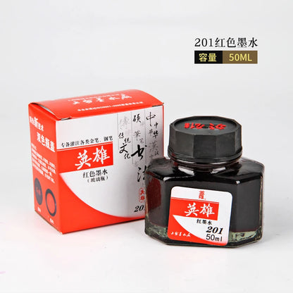 Hero Ink for Writing and Calligraphy Black Pure Blue Red Blue Black Non-Carbon Ink 233A/231A/232A/234A/440/204 ink supplies -