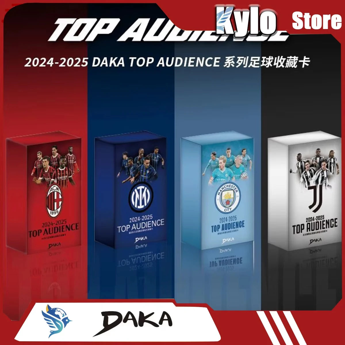Daka 2025-2026 Trading Cards Top Audience Machester Cuty Juventus Ac Milan Internazionale Milano Football Star Official Box G
