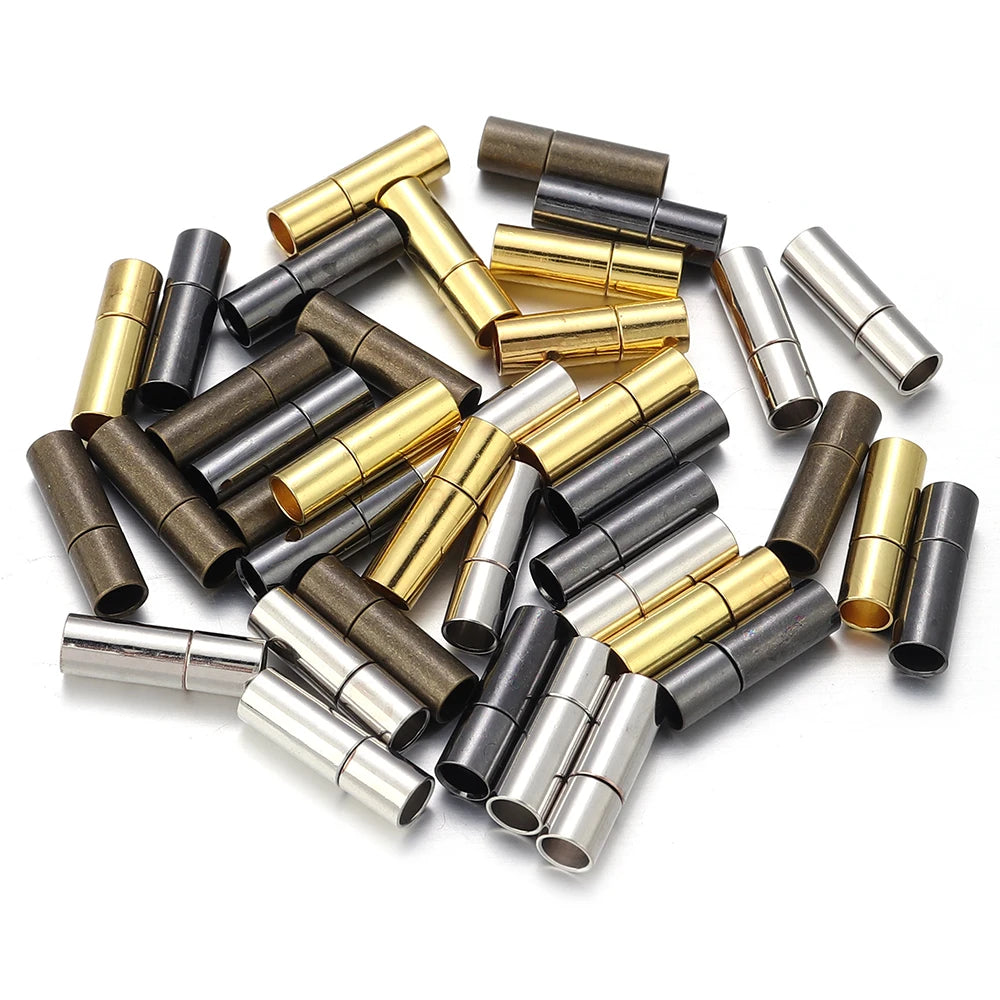 10pcs Leather Cord Ends Caps for Jewelry Making 2 3 4 5 6 7 8mm End Clasps Fasteners DIY Bracelet Necklace Finding