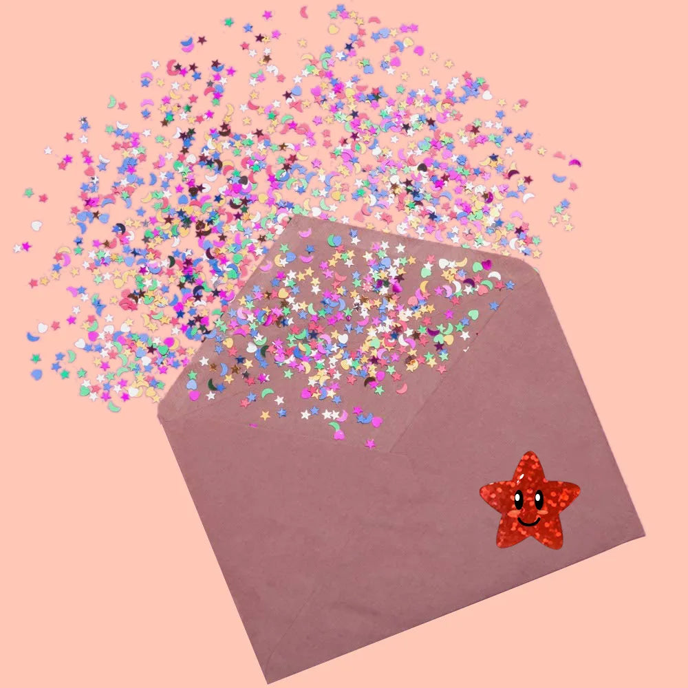 100-500PCS New Stars Stickers Thank You Stickers Photocard Decor Packaging Pack Stickers Roll Rolling Lables