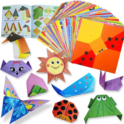 Origami Kit with 30/96 Sheets Paper & Guide Book, DIY Craft Art for Beginners kids，Multiple difficulty level challenges