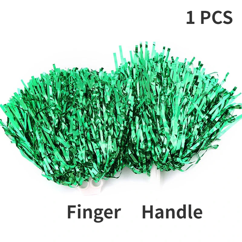 Cheerleading Pom Poms with Handle Cheer Balls Gold Yellow Pink Red Green Blue for Hand Dance Women Girl Kids Pompoms Accessor