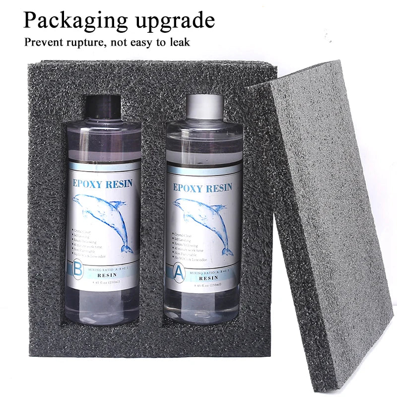1:1 Clear Epoxy Resin Crystal Clear Art Resin Epoxy 2 Part Epoxy Casting Resin Kit with Measuring Cups, Stick, Silicone Glove