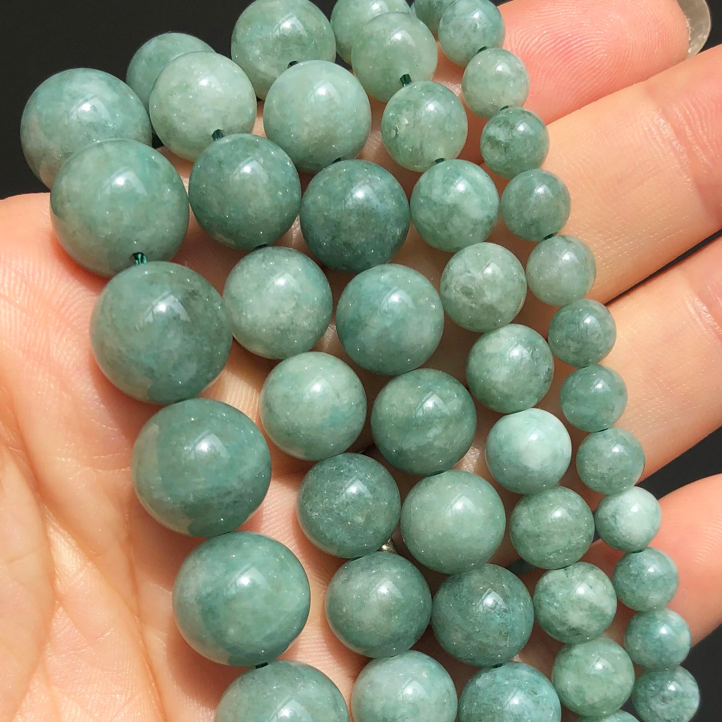 Natural Stone Dark Blue Chalcedony Jades Beads Round Loose Spacer Beads For Jewelry Making 4/6/8/10/12mm DIY Handmade Bracele