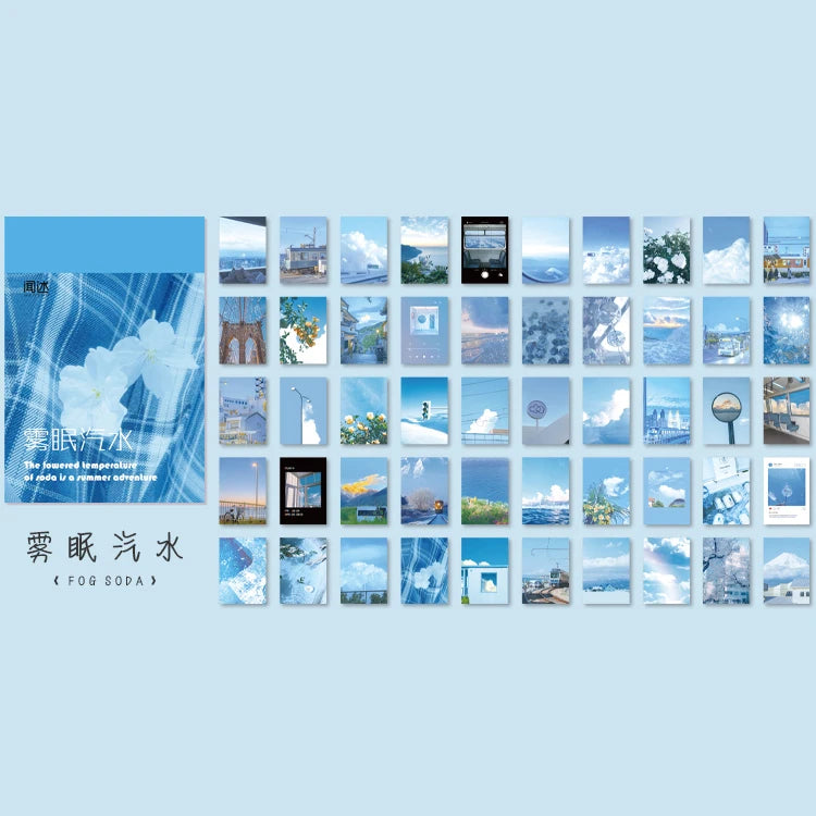 Yoofun 50 Sheets Natural Scenery&Art Paintings Stationery Stickers Book Aesthetic Landscape Cute Scrapbooking Planner Journal