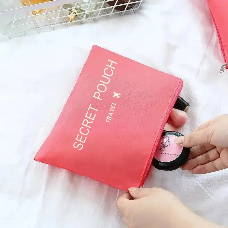 6 Pcs/Set Pink/Blue/Grey Travel Storage Bag Large Capacity Waterproof Luggage Clothing Underwear Storage with Zipper