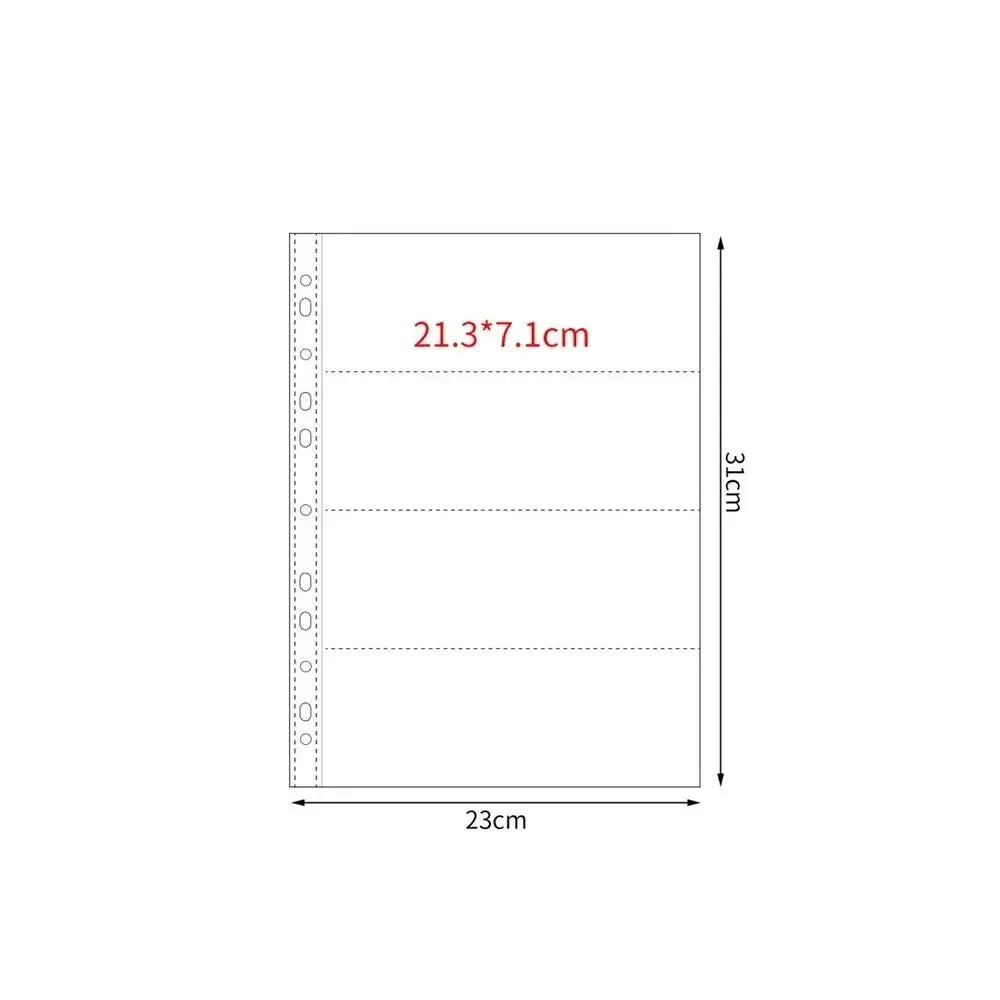 A4 Kpop Photocard Binder Sheets Multiple Pockets Sleeve PP Acid Free Photo Album Refill Pages Card Stamp Die Jewelry Storage 