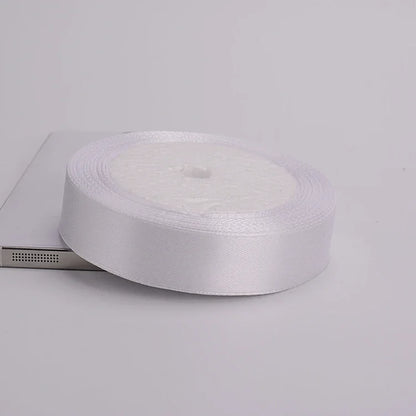 (25yards/roll)6mm-75mm White Silk Satin Ribbons Wedding Decorative Ribbon Gift Wrapping DIY Handmade Materials 9 Size - 20mm 