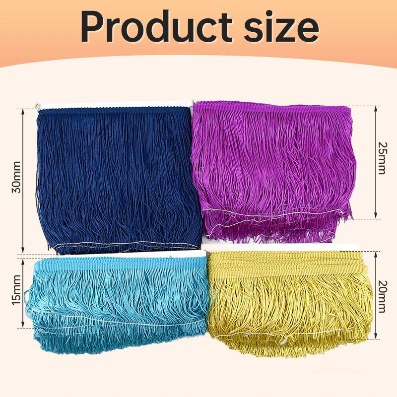 Lace Ribbon, Polyester Tassel Fringe Trim, Decorative Sewing Accessory, Lace Runner for Events, DIY Craft Project Supplies